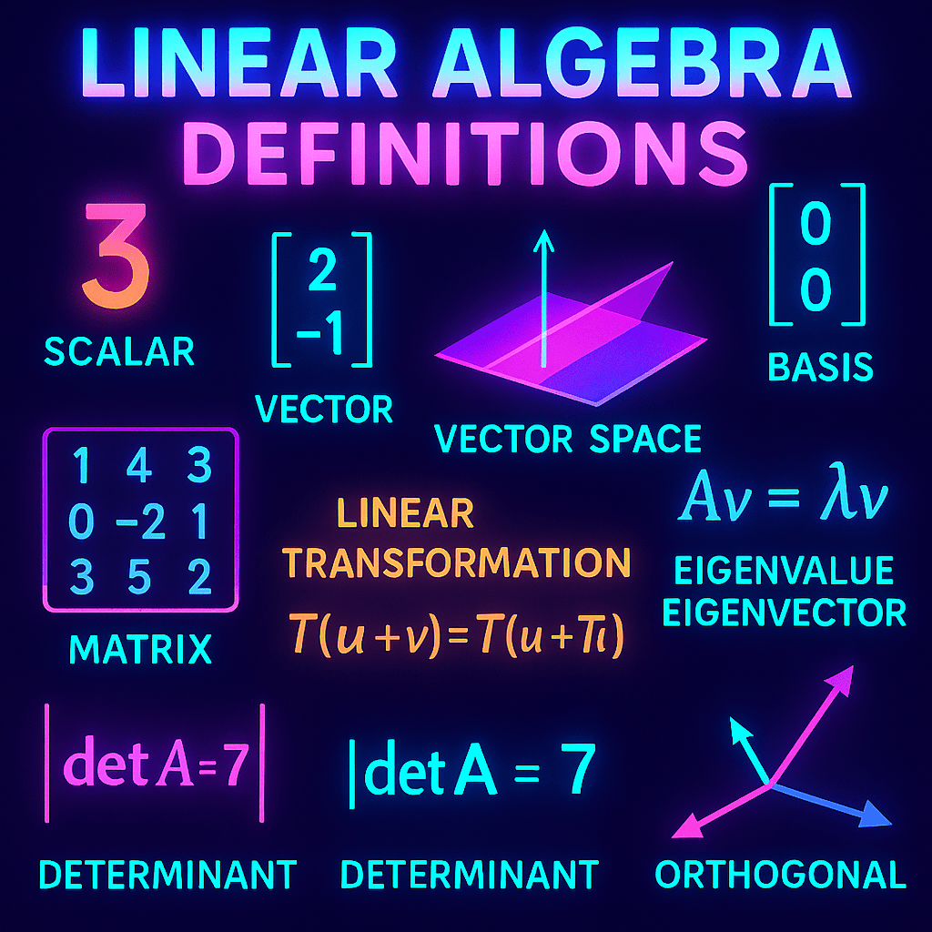 Linear Algebra Definitions